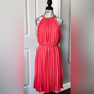 White House Black Market Pleated Halter Dress